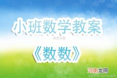 附教学反思 小班数学活动教案：我会数数教案