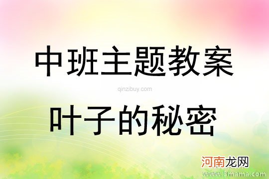 附教学反思 中班科学活动教案：叶子的秘密教案