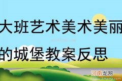 大班美术活动教案：美丽的城堡教案