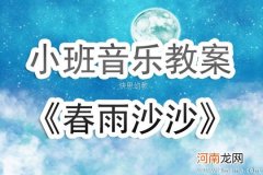 小班音乐春雨沙沙教案反思