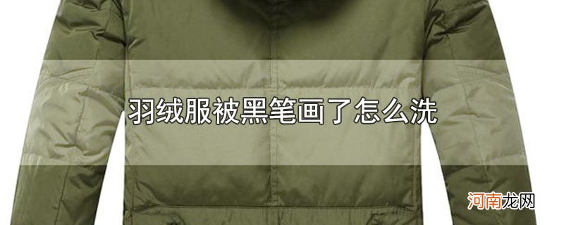 羽绒服被黑笔画了怎么洗