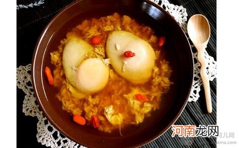 产后补气血食谱 黑糯米酒红糖煮鸡蛋