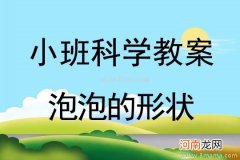 中班科学活动泡泡都是圆的吗教案反思