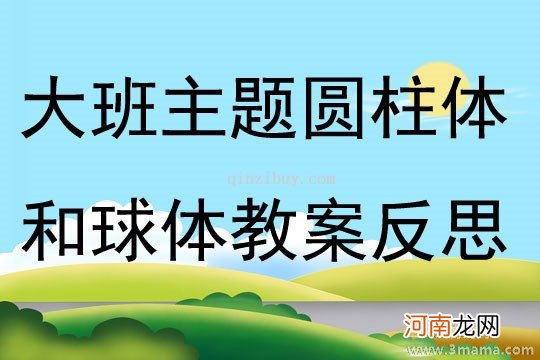 附教学反思 小班数学活动教案：认识球体和圆柱体教案