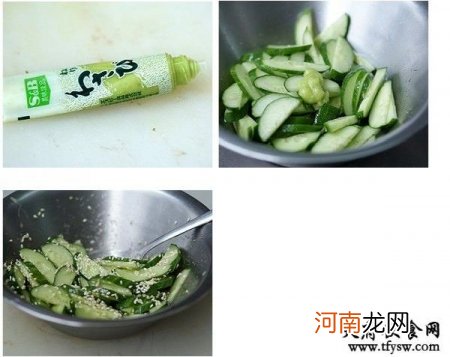 芥末麻香黄瓜配白切素牛肉的做法