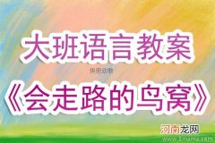 大班语言会走路的鸟窝教案反思