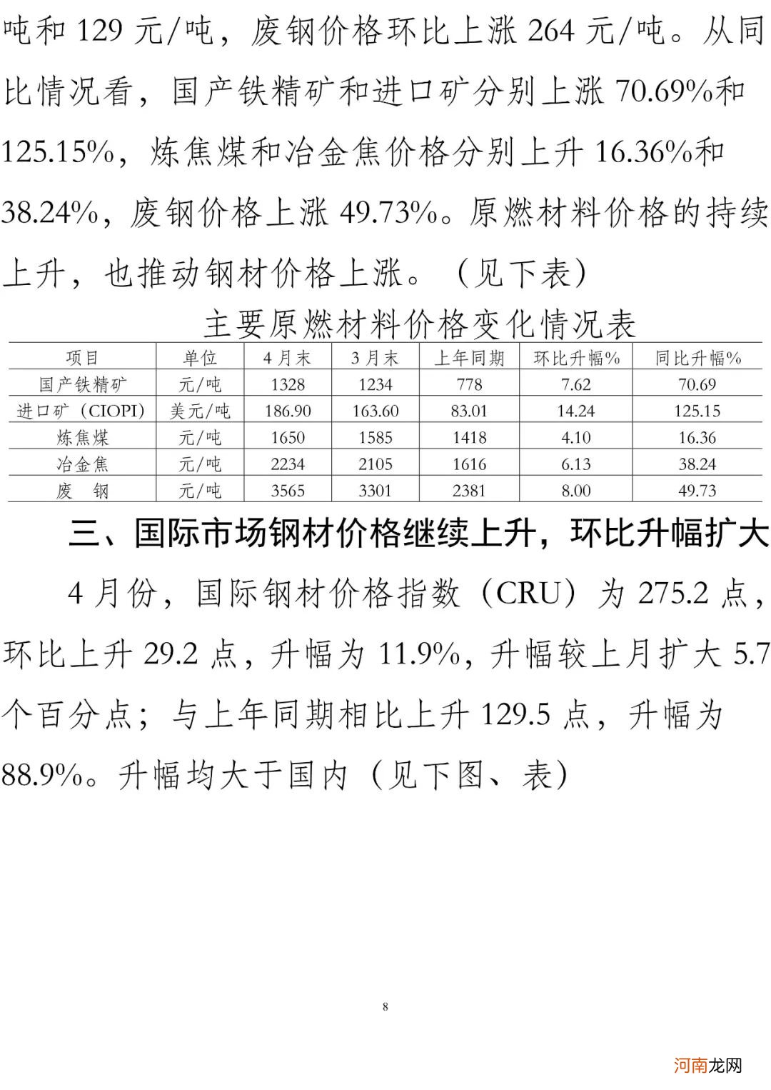 中钢协：后期钢价难以持续大幅上涨