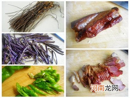 干蕨菜炒腊肉的做法