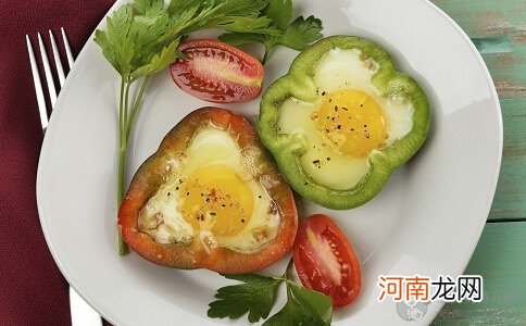 孕期食谱 彩椒圈太阳花煎蛋