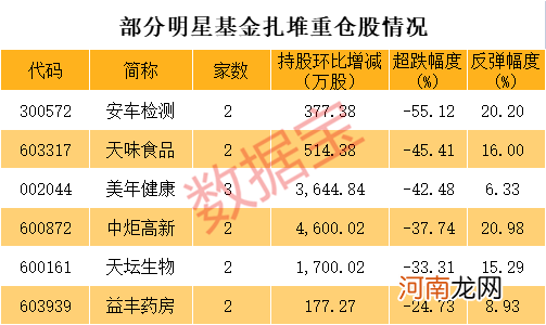 明星基金扎堆重仓股曝光 十年十倍股集中营 大举增持+超跌滞涨股仅6只