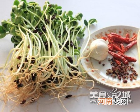 炝拌黑豆苗的做法