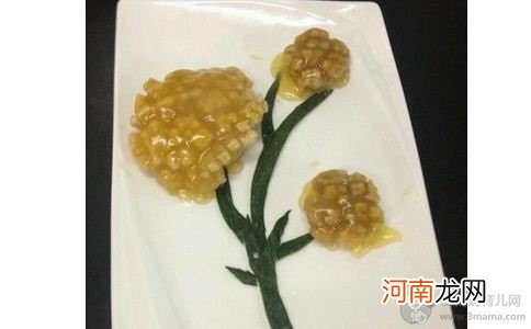 孕期食谱 橙汁菊花玉子豆腐