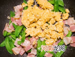 扁豆培根炒甜鸡蛋