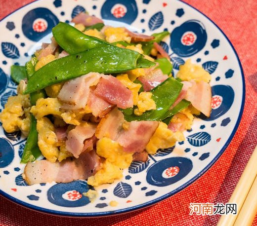 扁豆培根炒甜鸡蛋