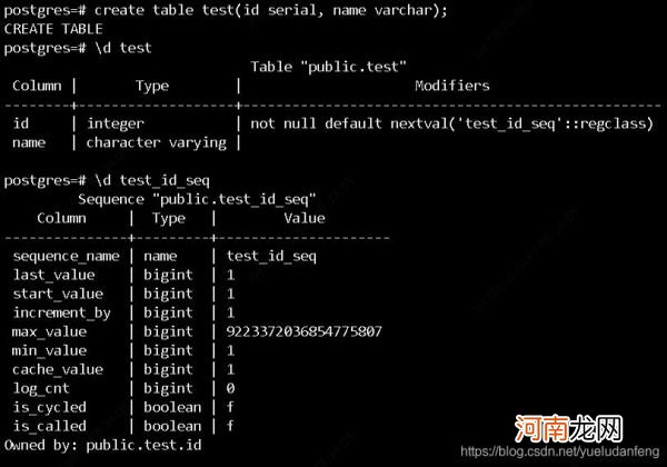 PostgreSQL 序列绑定字段与不绑定字段的区别说明