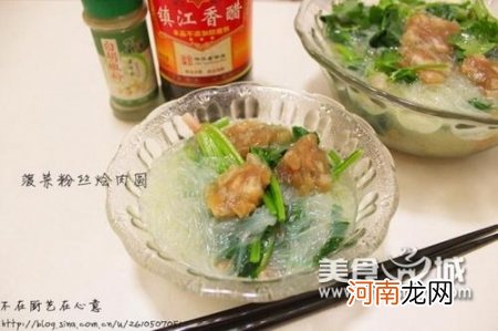 菠菜粉丝烩肉圆的做法