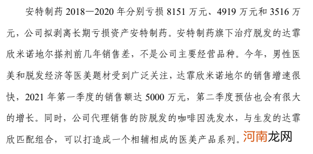 防脱发产品卖太好了 不但停止剥离 还要打造医美系列！股民：“请再给我一次机会”