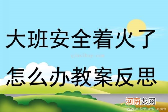 附教学反思 大班安全活动教案：着火了，怎么办教案