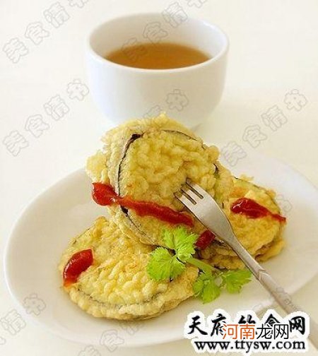 脆浆茄饼的做法