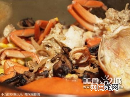 螃蟹糯米饭的做法