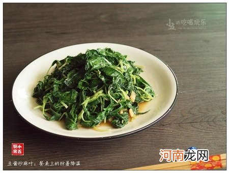 豆酱炒麻叶的做法