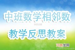 附教学反思 中班数学活动教案：相邻朋友在哪里教案