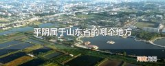 平阴属于山东省的哪个地方