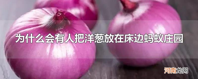 为什么会有人把洋葱放在床边蚂蚁庄园