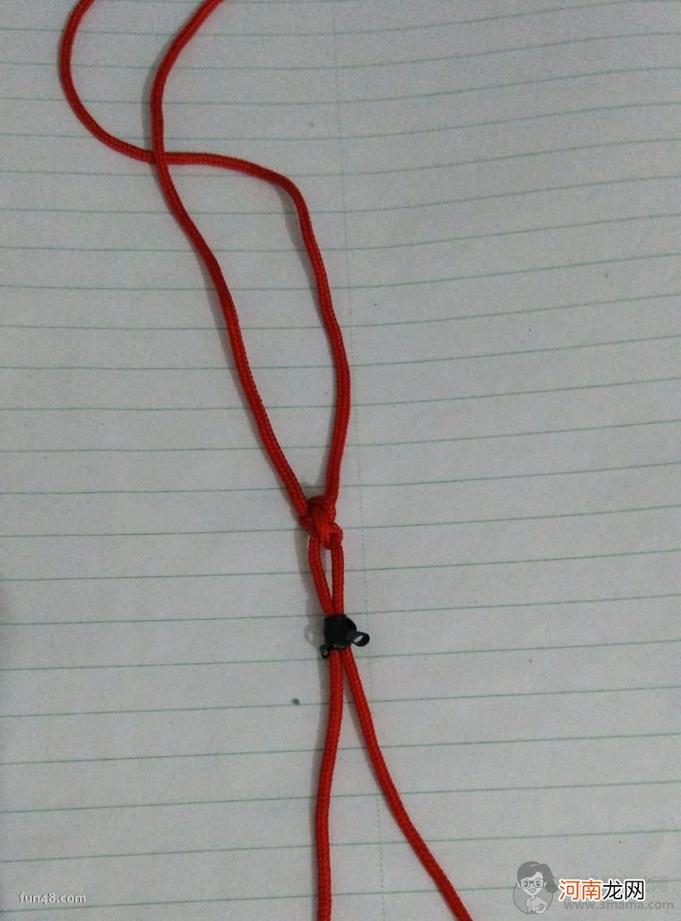 红绳项链编法图解