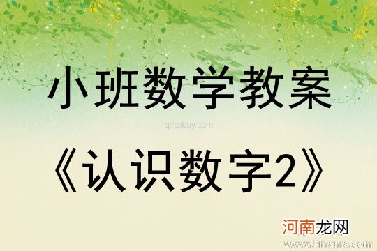 附教学反思 小班数学活动教案：认识数字2教案