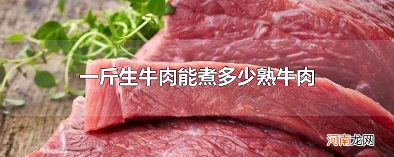 一斤生牛肉能煮多少熟牛肉