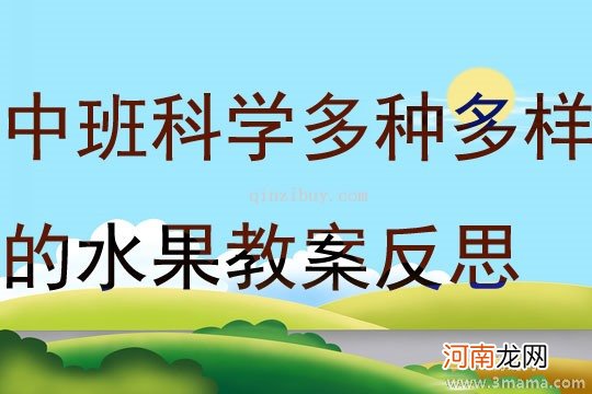 中班科学活动切开后的水果教案反思