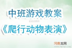 附教学反思 中班体育游戏活动教案：爬行动物表演教案