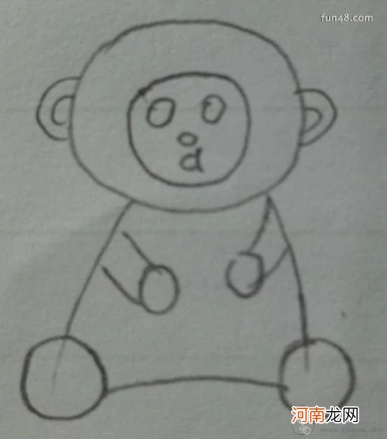 怎么画猴子宝宝的简笔画