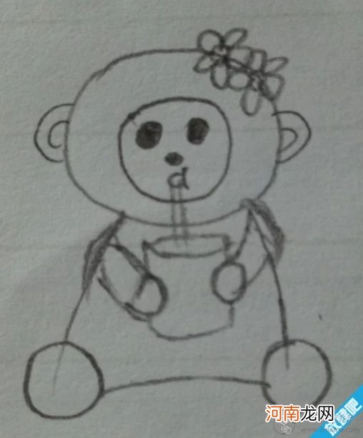 怎么画猴子宝宝的简笔画