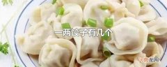 一两饺子有几个