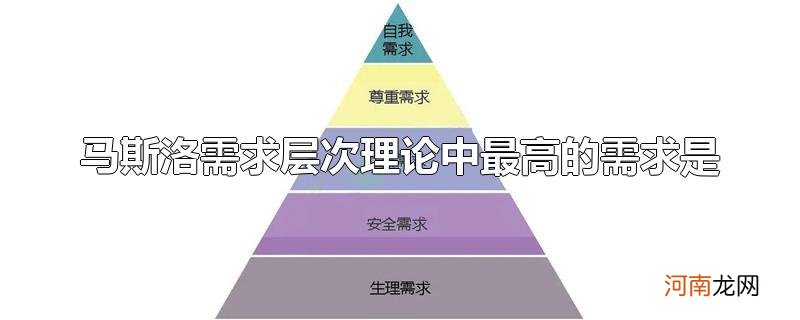 马斯洛需求层次理论中最高的需求是