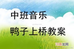 附教学反思 大班音乐活动教案：鸭子上桥教案