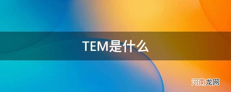 TEM是什么 tem是什么意思