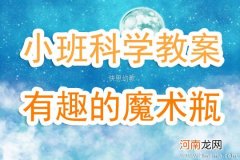 小班科学好玩的魔术教案反思