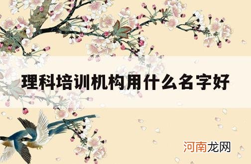 理科培训机构用什么名字好_培训机构有哪些好听的名字