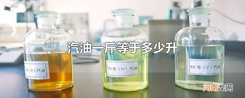 汽油一斤等于多少升