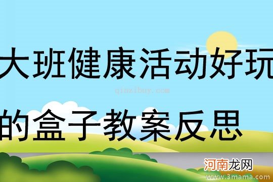 附教学反思 大班健康活动教案：好玩的盒子教案