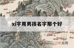 xi字用男孩名字那个好_xi字适合男孩