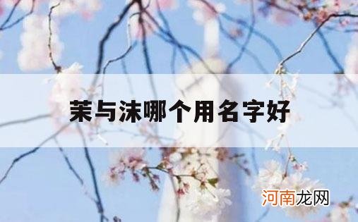 茉与沫哪个用名字好_茉和沫取名