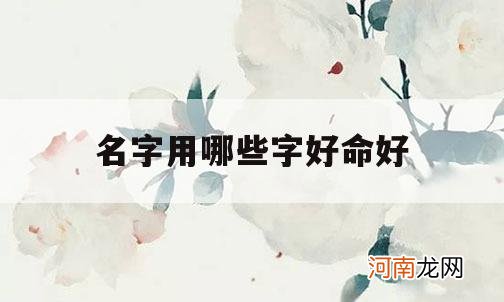 名字用哪些字好命好_起名字用什么字好