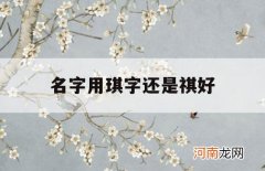 名字用琪字还是祺好_女孩取名琪跟祺哪个好