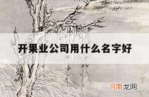 开果业公司用什么名字好_种植水果的公司名字怎么取