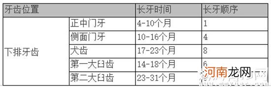 宝宝长牙的顺序示意图 妈妈要注意长牙期的护理