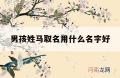 男孩姓马取名用什么名字好_男孩姓马取什么名字好听